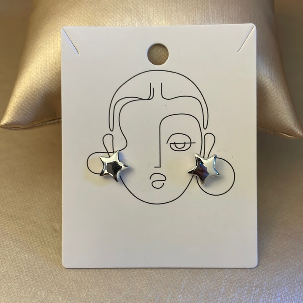 Brand New Silver Star Studs